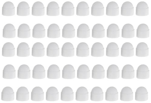 Lot de 50 capuchons de protection hexagonaux M8 en plastique pour écrous et têtes de vis, permettant de masquer les trous disgracieux dans les tiroirs des meubles.