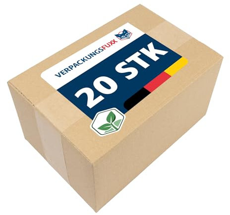 VERPACKUNGSFUXX Faltkarton Basic 60 Stück | Außenmaße 238 x 158 x 136 mm | hochwertige braune Kartons als Versandkarton | stabile Verpackungskartons aus Wellpappe