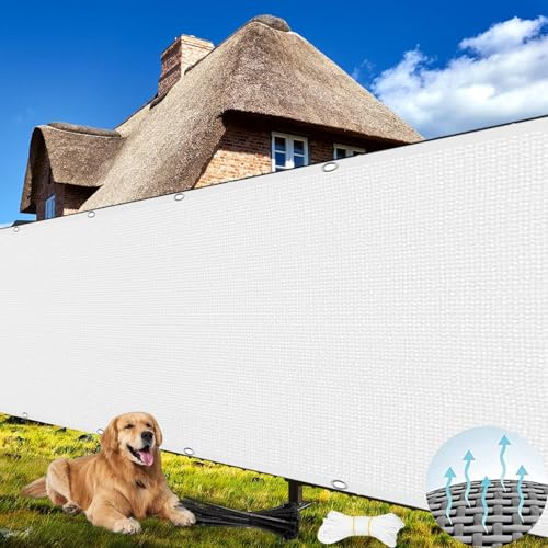 Sonnensegel mit Ösen 50 x 180 cm, Sonnenschutz Windschutz UV Schutz Atmungsaktiv Sonnensegel Atmungsaktiv Segeltuch, für Garten, Outdoor, Balkon, Weiß