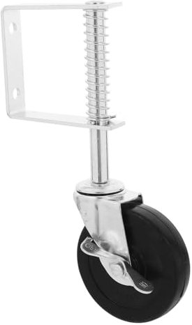 PRETYZOOM Schwerlast Gefederte Torrolle Gummirad Mit Geräuscharmem Lauf Einsetzbar Für Holztore Gartentore Land Industrietore Stabile Montageplatte Langlebig Und Stoßdämpfend