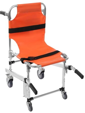 BAOCHADA Silla de escalera plegable de 160 kg, de aluminio, con 4 ruedas, portátil, para ambulancia, bombero, evacuación para hogares, escuelas, hospitales