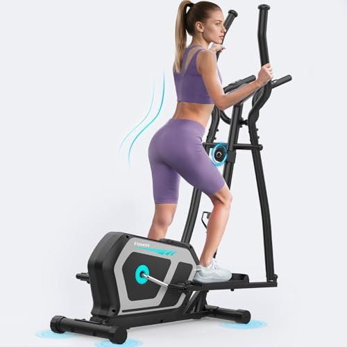 Crosstrainer für Zuhause,3-in-1-Crosstrainer mit 16 stufiger Widerstand,LCD Monitor, Wasserflaschen-und Gerätehalter, 6KG Schwungrad,Belastbar Bis 287LBS,Aerobic-Ellipsentrainer