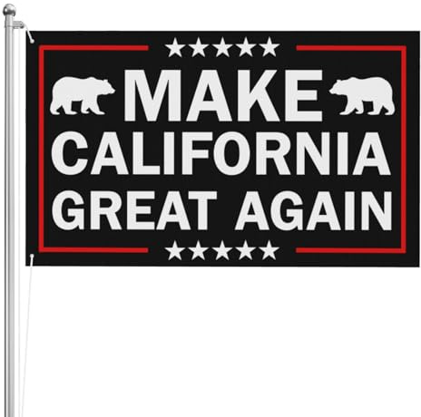 „Make California Great Again-Flagge, 90 x 150 cm, doppelseitig, ideal für Garten und Rasen, zum Aufhängen, als Wandteppich oder Banner.