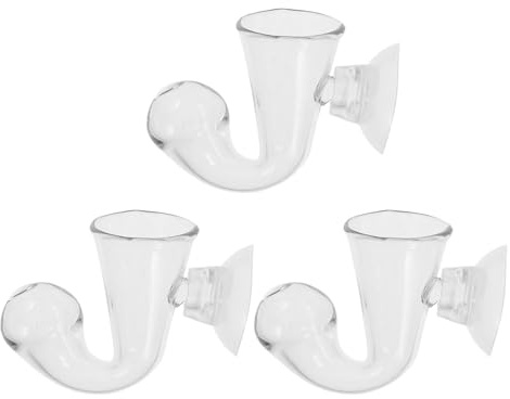 Ciieeo 3er-Set CO2-Tester aus hochwertigem Borosilikatglas mit Saugnapfhalterung zur CO2-Messung im Aquarium