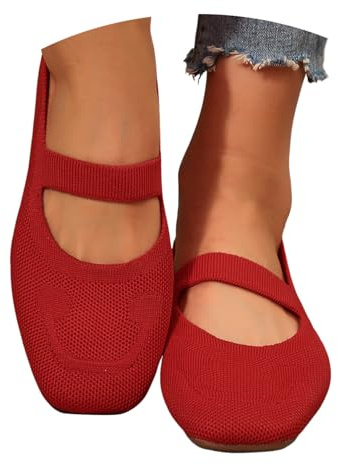 Ballerine Donna Eleganti, Ballerina Pantofole Comode Chiuse Da Camminata Scarpe Con Tacco Basse Da Ballo Pianta Larga Mocassini Sneakers Casual Slip on Primavera Estate