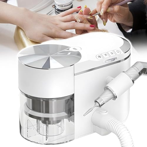 2-in-1 Nail Drill & Dust Collector,with Vacuum Suction,Professional Electric Nail Grinding Machine Nail Polisher/ Vacuum Cleaner/Polisher
