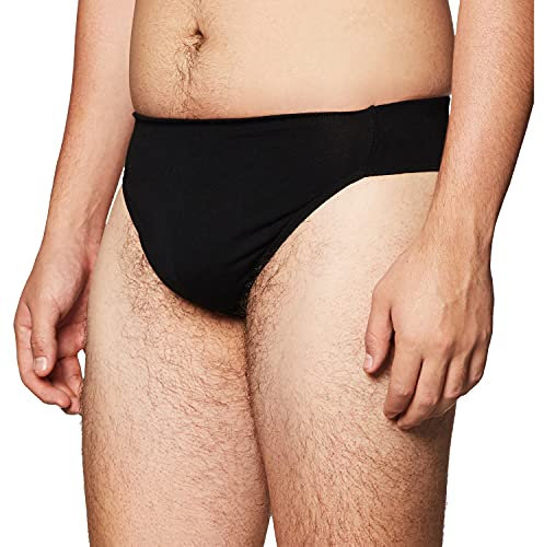 Capezio Herren Self Lined Thong Dance Belt Verstärkter Frontgurt, Schwarz, Large (3er Pack)