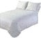 Sophie Duvet Quilt Cover Floral Lace Trim Embroidered Bed Set, Polyester-Cotton, White, Single