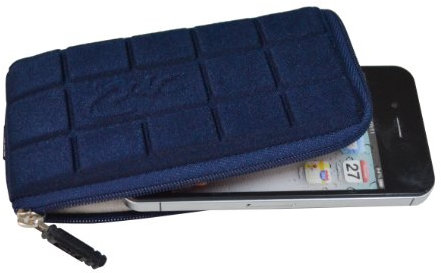 Croco CAS1819 Super Chocolate Zipper Case for iPhone 3/3G/4/4S, iTouch - Navy Blue