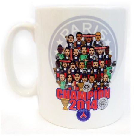 Paris Saint-Germain Mug Tasse à café PSG - Champion DE France 2014 Collection Officielle - Football Ligue 1