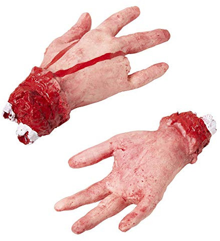 W WIDMANN MILANO Party Fashion 81604 - Abgehackte Hand mit abgehackten Finger, in lebensgröße, Dekoration, Halloween