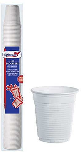 DOPLA 100 Bicchieri da caffè 80 CC Bianchi