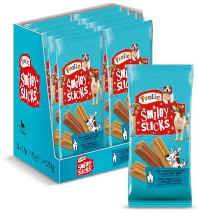 Frolic Smiley Zahnstocher für Hunde, 10 Beutel x 175 g