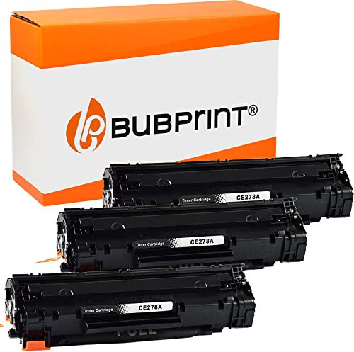 Bubprint 3 Toner kompatibel als Ersatz für HP CE278A 78A für Laserjet Pro M1536DNF M1537DNF M1538DNF M1539DNF MFP P1566 P1600 P1606DN P1607DN P1608DN P1609DN Schwarz