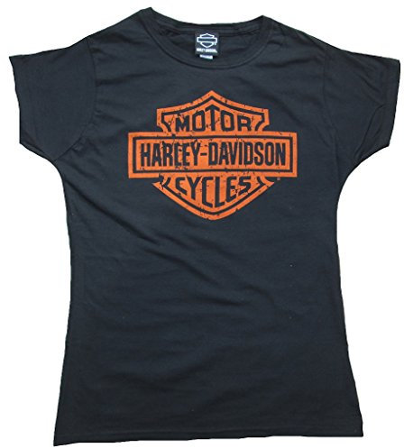 Bravado Harley Davidson Bar e Shield Logo Vintage Print, Nero , M