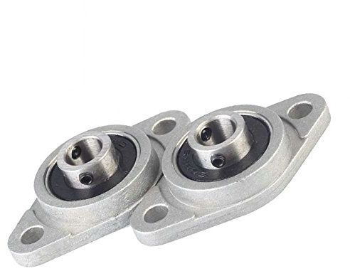 DollaTek 2 Pezzi KFL08 8mm Cuscinetto in Zinco flangiato in Lega di Alluminio Cuscinetto Cuscinetto