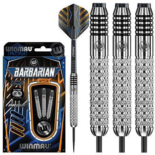 WINMAU Barbarian 24 gram Tungsten Style Dartpfeile Set mit Flights und Schäfte