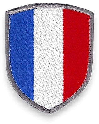 Ecusson France, Patch Drapeau Français brodé en France avec dos scratch et support à coudre fourni- Made in France