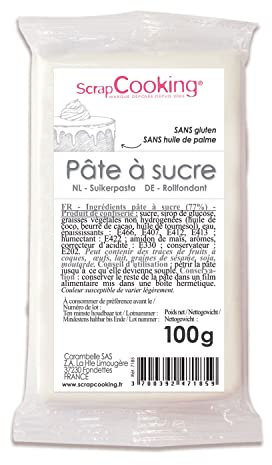 SCRAP COOKING Sachet Pâte à Sucre Blanche 100 g
