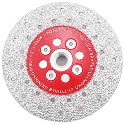 SHDIATOOL Disco Diamantato 115mm Doppia Faccia per Tagliare e Macinare Pietra Granito Marmo Piastrella