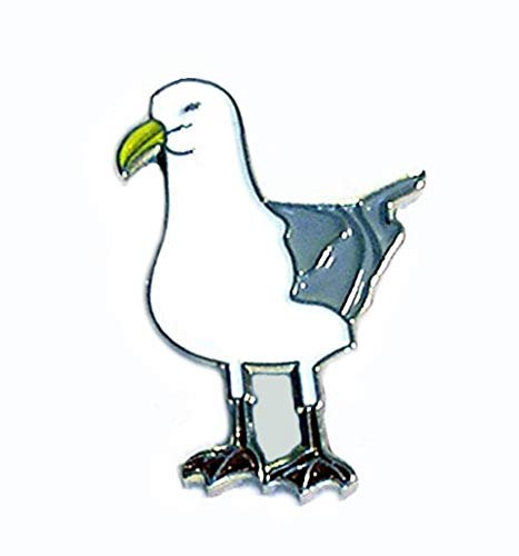 Metall-Emaille-Brosche Ornithologie Möwe Vogel (25 mm) Möwe Küste