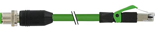 M12 Stecker 0° / RJ45 Stecker 0° geschirmt Ethernet