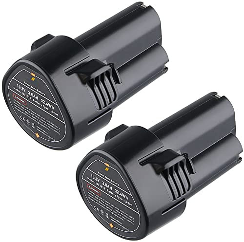 MANUFER 2Pack 10.8V 3.0Ah Li-ion Replacement for Makita 10.8V Battery BL1013 BL1014 194550-6 194551-4 DF030D DF330D TD090D Replacement for Makita battery