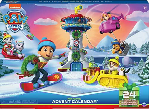 PAW PATROL Adventskalender 2021 mit 24 exklusiven Spielzeugfiguren und Zubehör, ab 3 Jahren