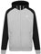 Victor Unisex Sweater Jacket V-13400 Sweatshirt, Grau/Schwarz, L EU
