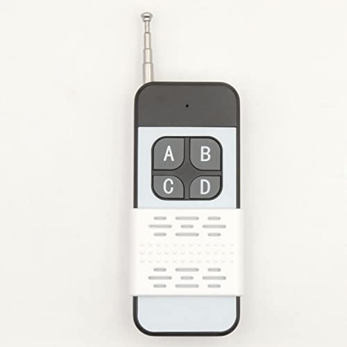 DieseRC Telecomando wireless a lunga distanza, 433 MHz, portachiavi 1527, codice di apprendimento, lungo raggio, 200 m, 100 m, 4 pulsanti, per l'uso con ricevitore DieseRC