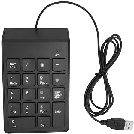 Annadue Nummernblock, Kabelgebundener USB 18-Tasten Schlanker Nummernblock, Ergonomische USB 2.0 Zifferntastatur für Android Tablet, Linux, Chromebook, Win XP, Vista, 7, 8, 10