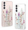Gronda Hülle Transparent Handyhülle Vergilbungsfrei mit Rosa Blumen Handy case Stoßfest Dünne Anti-Kratzen Bumper schutzhülle Kompatibel mit Samsung Galaxy S22 5G 6.1 Zoll