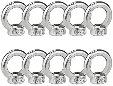 Ringmutter M6 Ösenmutter Edelstahl 10 Stück Augmutter Augenmutter Ringmuttern