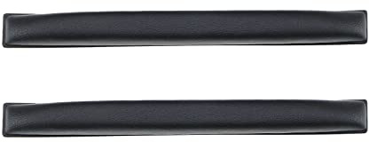 ECSiNG 2Pcs Headband Pads Replacement Compatible with Sennheiser HD25 HD25-1 II Headband Cushion in Protein Leather Foam Earphones Replacement Pads Cover Black