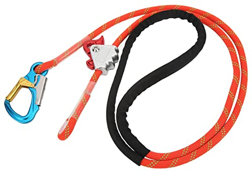 Alomejor Kletter Sicherheitsleine Kletter Sicherheits Lanyard Seil Einstellbares Positionierungs Fallschutzseil für Den Betrieb in Großer Höhe