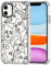 MOSNOVO Case for iPhone 11, [Buffertech 6.6ft Military-Grade Drop Protection] [Anti Peel Off Tech] Clear TPU Bumper Phone Case Cover Design - Abstract Face Line Art