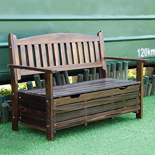REALN Garden Bench,Storage Bench Deck Box for Patio Furniture, Front Porch Decor and Outdoor Seating – Perfect to Store Garden Tools and Pool Toys