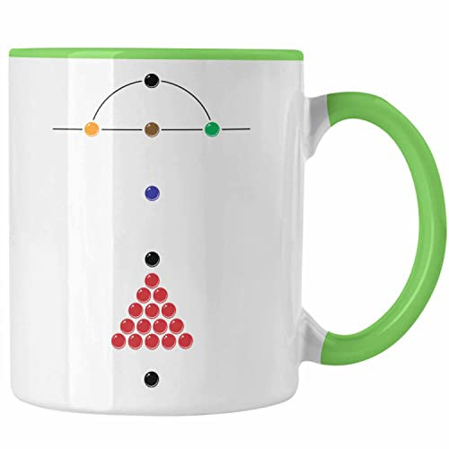 Trendation - Billard Pool Tasse Geschenk Queu Geschenkidee Spruch Grafik Plan (Grün)