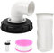 MaxEarn IBC Deckelfilter, 165mm 90 Grad Regenwasserfilter, Verbaute Nylon Filterbeutel, DN75mm Tankdeckel Wasserfilter für Regenwassertank Tonnenfass IBC Container