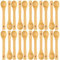 Golden Nature - Bamboo Spoon Set - 30 Pc - Small Kitchen Teaspoons - Tiny Wooden Spoons for Sugar, Spices, Seasoning, Coffee, Jam, Herbs, Honey & Dessert