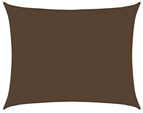 vidaXL Voile d'Ombrage Protection Voile Solaire Voile de Parasol Anti UV Jardin Patio Terrasse Balcon Extérieur 160 g/m² Marron 6x7 m PEHD