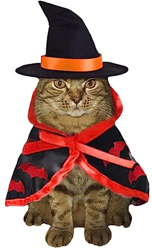 Katzenkostüme – Kostüm für Katzen, Halloween-Hundekleidung, Haustierkostüme und Umhang-Form für Hunde, Katzen und Kätzchen. Phasz