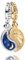 Two-tone Splittable Sun & Moon Dangle Charm für Frauen Armbänder Halsketten mit 5A Cubic Zirconia 925 Sterling Silber Anhänger Perlen Schmuck Geschenk für Mädchen