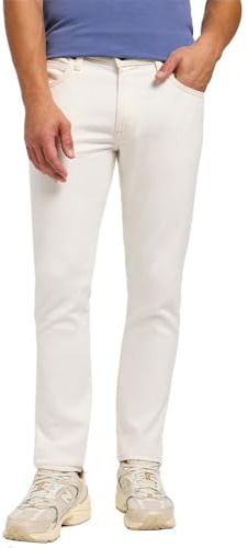 LEE Men's Luke Jeans, White, 32 W/32 L