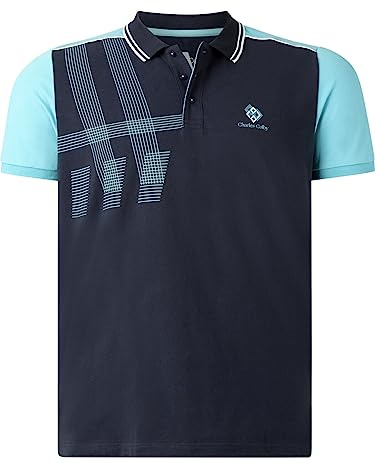 Charles Colby Herren Poloshirt Earl Darry dunkelblau, 3XL (XXXL) - 64/66