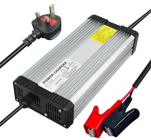 YZPOWER 14.6V LiFePO4 Battery Cell Charger 30A Fast Charger, 12V 30A Lifepo4 Batteries Pack For RV Commercial Vehicles Forklift Lithium Iron Phosphate Battery Charger