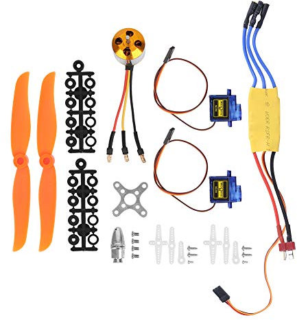 SALALIS A2212 2200KV Bürstenloser Motor 30A ESC für RC Starrflügelflugzeugzubehör(2200KV Motor + 6035 Propeller + 9G Servo + 30A ESC) (2212 KV2200 Motor + 6035 Propeller + 9g)