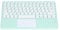 Bewinner Ultra Slim Touch Wireless Keyboard, Ergonomische Computertastatur mit Runden Tastenkappen, Tragbare Silent Tastatur für Tablets, Laptops (Grün)
