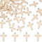 Beebeecraft 1 Box 40 Stück Kreuz Anhänger Charms Aus 18 Karat Vergoldetem Messing Winzige Kreuz Anhänger Mit Loch Für Selbstgemachte Halsketten Armbänder Schmuckherstellung