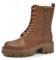 IF FASHION Stivali Stivaletti Anfibi Combat boots Scarpe da Donna Con Platform Zip Cerniera 6646 camel N.37